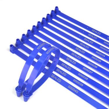 Imagem de 100 peças de vedação de caminhão de plástico, inviolável, cada selo é numerado sequencialmente, uso para caminhões de logística, reboque, vedação de plástico descartável de recipiente, tipo plug-in