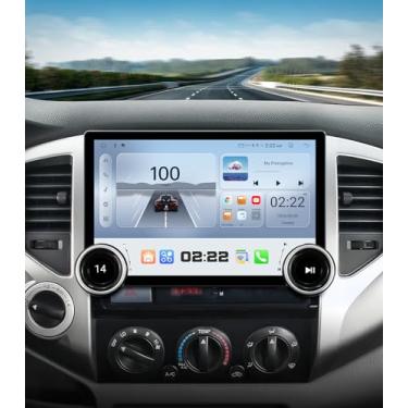 Imagem de Kit de painel estéreo de carro de 11,5 polegadas de substituição para Toyota Tacoma Radio Upgrade 2005-2015, unidade de cabeça de tela sensível ao toque QLED com fio CarPlay sem fio Andriod Navegação
