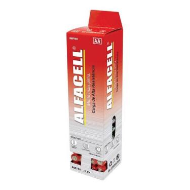 Imagem de Pilha Alfacell Aa 1.5v Cartela C/4 Pilhas Tubo C/15 Cartelas