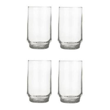 Imagem de Copo Long Drink 300ml Lights Chop Vidro Suco Agua Nadir 4Un - NADIR FI