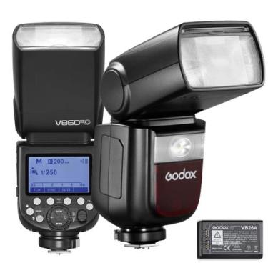 Imagem de Flash Godox Para Canon V860 Iii Ttl Hss Com Luz De Modelagem + Bateria