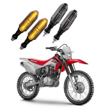 Imagem de KIT 4 Seta Esportiva Pisca de Led Modelo P26 Para Moto Honda CRF 230F 