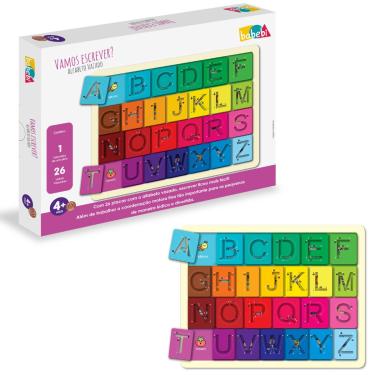Imagem de VAMOS ESCREVER? ALFABETO VAZADO - 26 PEÇAS - 4 ANOS - BABEBI