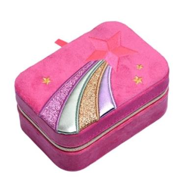 Imagem de Colaxi Organizador de caixa de joias, porta-joias para mulheres, organizador de casa, porta-joias de viagem para anéis, pingentes, brincos, aniversário