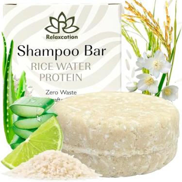 Imagem de DLZZRS Barra De Xampu Água Arroz Para Limpeza Profunda, Hidratação E Umectação Cabelos Secos, Sabonete Sólido Natural Com Água, Controle Oleosidade Todos Os Tipos Cabelo, 2,1 Oz