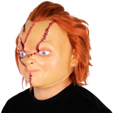 Imagem de Kuberas Máscara de Chucky Latex Realista com Cabelo, Tema de Halloween, Unissex - Crianças e Adultos