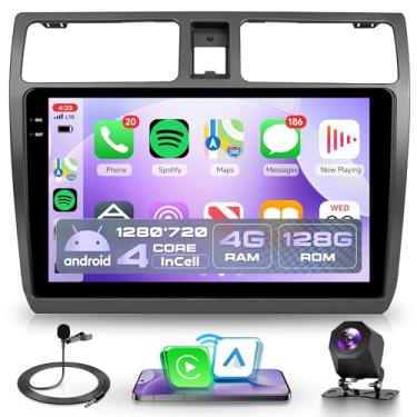 Imagem de Rádio estéreo automotivo 4 núcleos 4G + 128 G Android 15 para Suzuki Swift 2005-2010, Rimoody Wireless Carplay Andorid Link espelho automático 25.0 cm INCELL Touchscreen GPS WiFi Bluetooth 5.0 FM/RDS