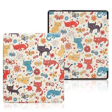 Imagem de Caso para Kindle Oasis (somente 9ª e 10ª Geração, Lançamento de 2017 E 2019), Capa de Proteção Leve de Couro PU Premium com Sleep Automotor-11