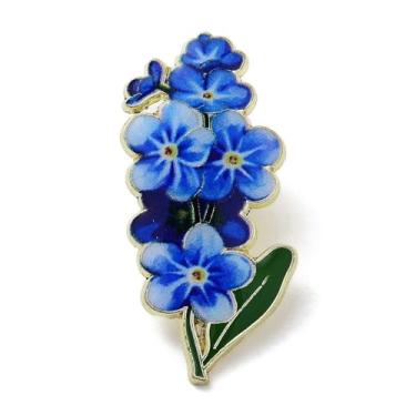 Imagem de Ipotkitt 12 peças de broches florais de flor de liga de zinco azul para artesanato faça você mesmo, roupas, mochilas, chapéus, jeans, gravatas, terno, camisa, decoração