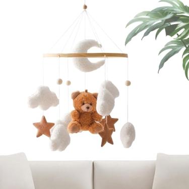 Imagem de Rrlihjgu Móbile para Berço, Com Ursinho e Nuvens, Brinquedo Sensorial Romântico, Rotação 360 Graus para Meninos Meninas Bebés Quarto Infantil