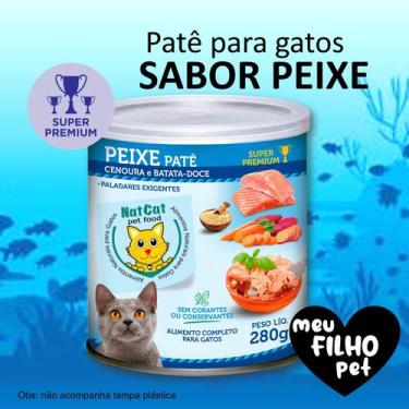 Imagem de Patê Natural Super Premium Gato Peixe - Comida para Gato, Ração úmida,