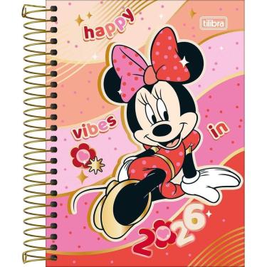 Imagem de Tilibra - Agenda Espiral Diária 11,7 x 16,4 cm Minnie 2026 - Minnie Vibes -  TILIBRA