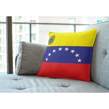 Imagem de Almofada decorativa Venezuela com Brasão 42x42cm + enchimento