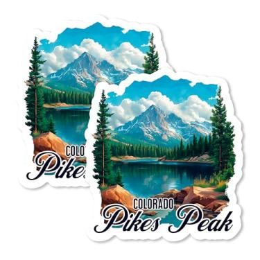 Imagem de Ímãs Pikes Peak Colorado 10 cm Pacote com 2 Summit Railway – Ímãs de viagem decorativos de vinil forte para geladeira armário cozinha escritório – Fofo divertido estética legal durável e lembrança de