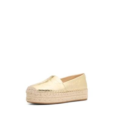 Imagem de Michael Kors Sapatilha feminina de balé Lynn Espadrille, Ouro pálido, 40
