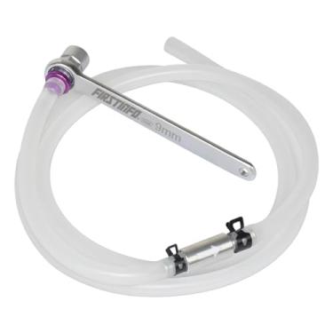 Imagem de Mangueira de freio FIRSTINFO Mini 9 mm com mangueira de embreagem fluida com chave de 12 pontos e válvula de verificação para sistemas de embreagem hidráulica e de sangramento de freio