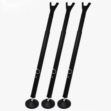 Imagem de SUMBIN 3 pacotes de barra de segurança para porta deslizante, 43-127 cm barra de segurança de porta de pátio ajustável com pontas de borracha apartamento quarto inferior da porta resistente interior