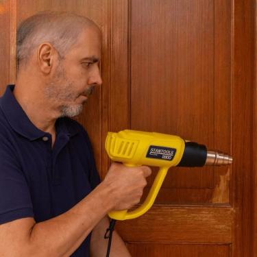 Imagem de Soprador Térmico Bico Removível Potente Secagem Pintura Desencapamento