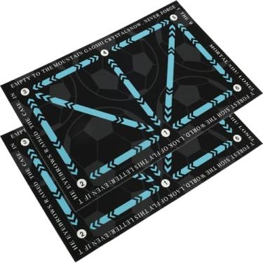 Imagem de 2 peças de tapete de treinamento de passos de futebol, tapete de treino de futebol, tapete absorvente de habilidades de futebol antiderrapante, tapete de treinamento de futebol macio para crianças (40
