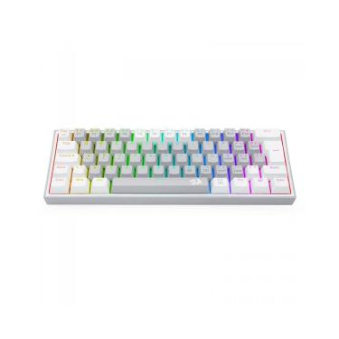 Imagem de Teclado Mecânico Gamer Redragon Fizz Cinza e Branco - Switch Azul