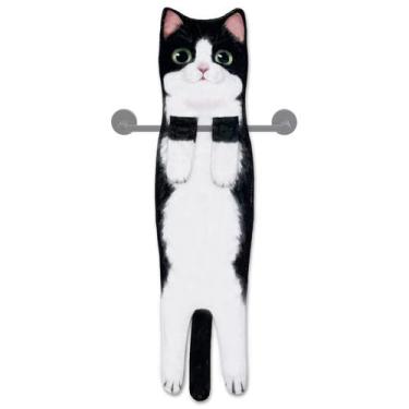 Imagem de Toalhas de mão Hawgiman Cute Cat Quick-Dry para cozinha de banheiro