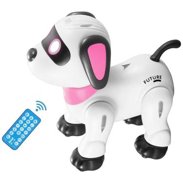 Imagem de Robô Cachorro Yiman de Controle Remoto,Robô Inteligente Programável para Crianças 3+, Dança Interativa, Som, LED nos Olhos