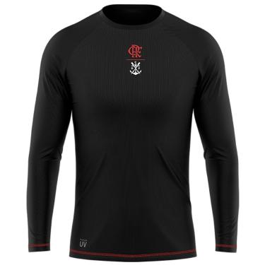 Imagem de Camisa Flamengo Proteção Solar Uve Manga Longa Oficial Fps50-Masculino