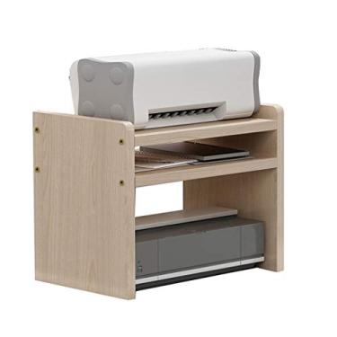 Imagem de SUNESA Suporte de impressão, suporte de impressora de mesa multifuncional de três camadas, para prateleira de scanner na sala de estar e escritório (cor creme) mesa de impressora