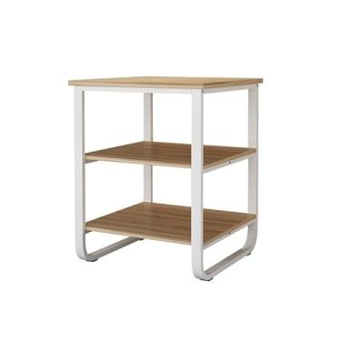 Imagem de Suporte de impressão Prateleira de impressora A3 do chão ao teto Rack de escritório multicamadas simples Rack de acabamento de scanner Rack de armazenamento de escritório Mesa de impressora (Cor