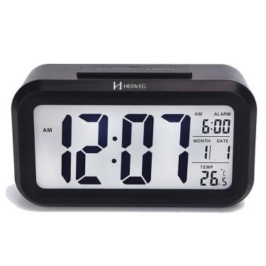 Imagem de Despertador Digital Preto Herweg 2988-034