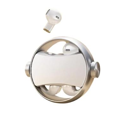 Imagem de Tangxi Fones de Ouvido Abertos Com Clipe 2 Em 1 Fones de Ouvido Sem Fio, Fones de Ouvido de Casal Bluetooth 5.3 Com Som HiFi Nítido, Redução de Ruído, IPX5 à Prova D'água, Tempo de (Branco)