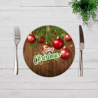 Imagem de Kit C 6 Capas Para Sousplat 35cm Microfibra Natal - Fadrix, SNAT0030