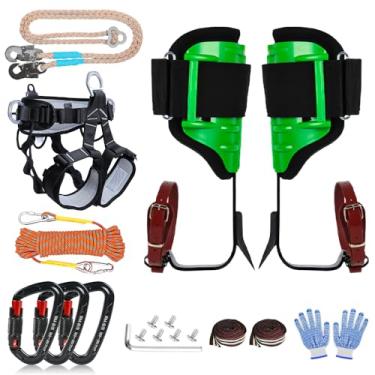 Imagem de Auckyeer Kit de equipamento de escalada de árvores com pontas ajustáveis para escalada de árvores e pontas duráveis para trabalho em árvores