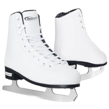 Imagem de BASYNOL Nattork Patins de gelo femininos, patins de gelo recreativos com lâmina de aço inoxidável, patins de hóquei no gelo para adultos, para atividades ao ar livre, sapatos de skate no gelo para