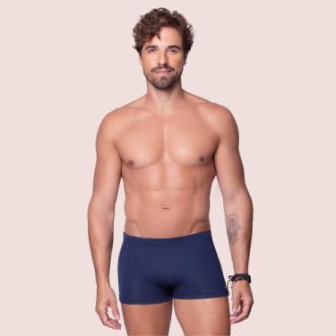Imagem de Sunga Selene Boxer Verão Box Masculina Com Cordão Interno, Marinho, G