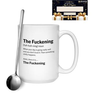 Imagem de Luxe Gifting Caneca de café sarcástica 425 g, The Sarcasm Inappropriate Funny Bad Rude Grammar Spelling Definition Ideia de presente para irmão irmã amigos, branca