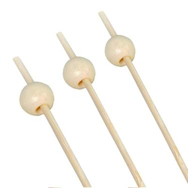 Imagem de Palito em Bambu para Petiscos 12cm/20 unidades - SilverFestas (Bola Branca)