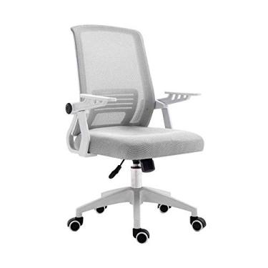 Imagem de UISLA Office Task Computador executivo giratório com apoio de braço ajustável, computador ergonômico, altura ajustável, mesa de escritório de malha para dormitório