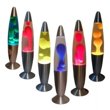 Imagem de Lâmpada de lava decorativa XL grande de 42 cm com base e lâmpada incluídas