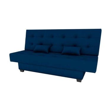 Imagem de Sofá Cama 3 Lugares Casal Reclinável 190 larg Laila Matrix, SUEDE AZUL