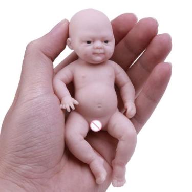 Imagem de Silicone Reborn Baby Doll Dnils Mini 11 cm Realistic Kids 3+ - Dznils