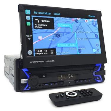 Imagem de Central Multimídia Tela Retrátil Ford New Fiesta Bluetooth Espelhament