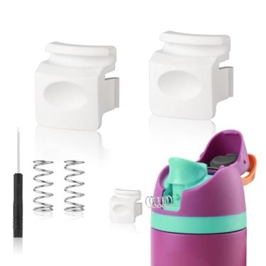 Imagem de 2 peças de botão de substituição compatíveis com Owala FreeSip 680 g 947 ml, tampa de garrafa de água livre de BPA, botão de pressão, tampa superior de vedação, peças de reposição para Owala 19/24/32