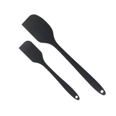 Imagem de Conjunto de espátula de silicone, espátula de borracha de alta resistência ao calor, conjunto de utensílios de espátula de cozinha de design sem costura, conjunto de utensílios de cozinha com 2