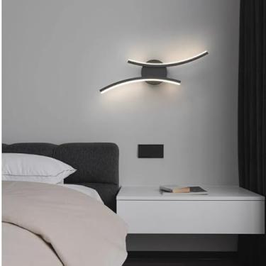 Imagem de Luminária de Parede Moderna com Soquete E27 | Arandela Rose Gold/Preto para Quarto e Sala, Bivolt(KJ43 Preto (43x18x5))