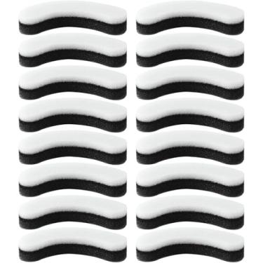 Imagem de 16 filtros de fonte para animais de estimação, filtro de fonte de água para gatos em forma de arco de esponja macia com 3 acessórios de substituição para sistema de filtragem para dispensador de água