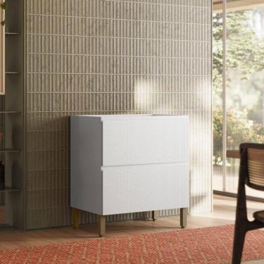 Imagem de Balcão Sem Tampo Art 80 Cm 1 Porta 1 Gaveta Kit`s Paraná Cor:branco ártico