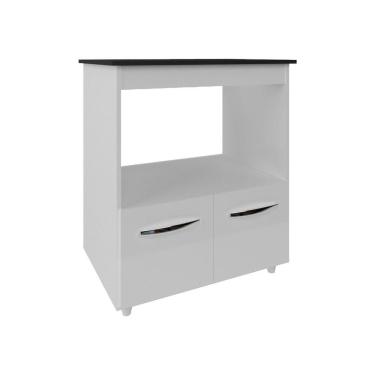 Imagem de Balcão Armário De Cozinha Para Fogão Cooktop 4 Bocas E Forno Elétrico Evelyn Mobília Decor Branco