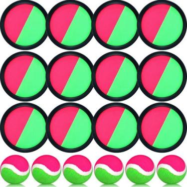 Imagem de Conjunto de jogos Charniol Kids Toss and Catch, 12 pás e 6 bolas