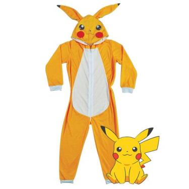 Imagem de Pijama Macacão Fantasia Personagem Adulto Tam PaoGG Amarelo - anjo da 